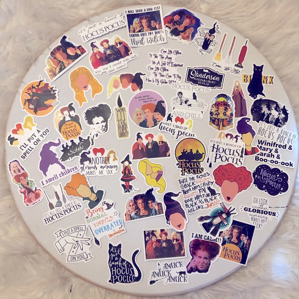 50 Large Hocus Pocus Halloween Sticker Bundle Sanderson Sisters Brand New